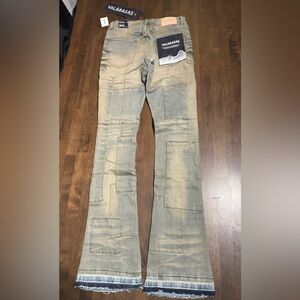 Valabasas "BRICKS" DIRTY BLUE VINTAGE STACKED FLARE JEAN × 1